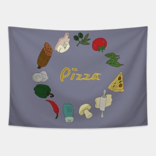 Pizza Ingredients Tapestry