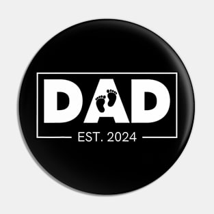 Dad Est. 2024 Expect Baby New Father Pin