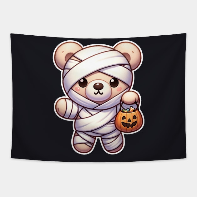 Halloween Mummy Bear Treats Tapestry by Imagequest