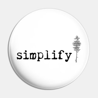 Simplify Thoreau Typewriter Pine Tree Pin