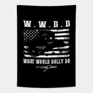 American Flag What Would Dolly Do Tapestry
