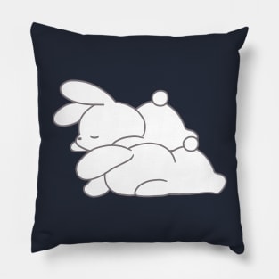 Cute bunnies rabbits sleeping Pillow