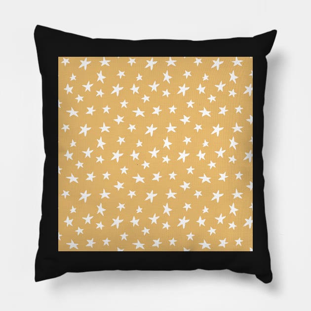 VINTAGE RETRO YELLOW CREAM STAR MATISSE Pillow by blomastudios