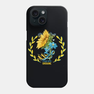 Ukrainians flowers "Stand with Ukraine" Phone Case