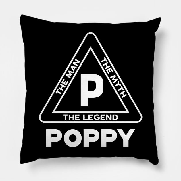 Poppy - The man the myth the legend Pillow by KC Happy Shop