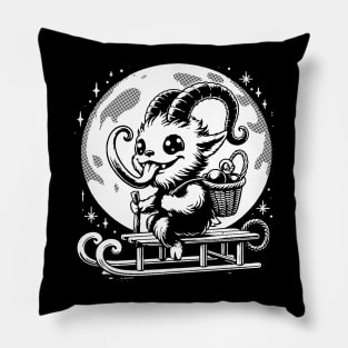 Cute Krampus Spooky Christmas Folklore Pillow