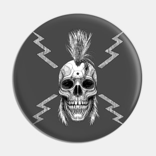 punk rock skull Pin