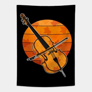 Fall Cello Cellist Autumn Thanksgiving Tapestry