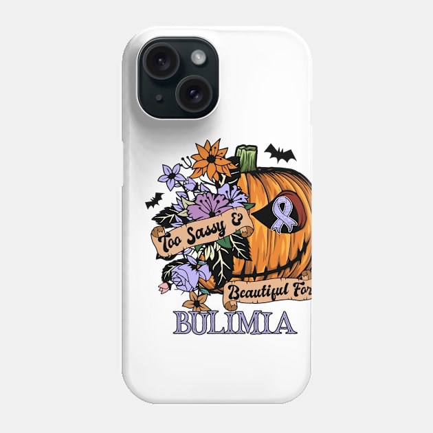 bulimia Awareness - retro halloween scary pumpkin head Phone Case by Lewis Swope