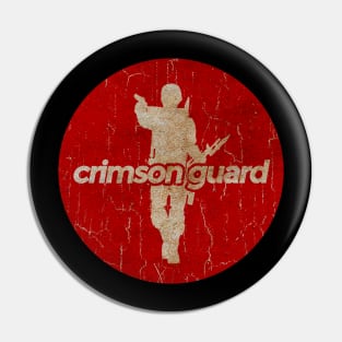 crimson guard - simple red circle vintage Pin