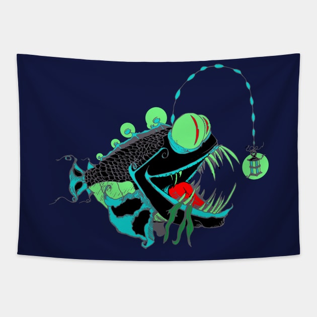 Angler Fish Tapestry by Otherworld