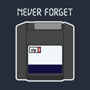 Never Forget - Retro Disc ZIP100 T-Shirt