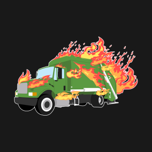 Garbage Truck T-Shirt - The World is a Flaming Garbage Truck by doctorheadly