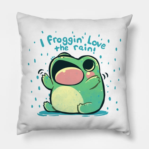 Froggin Love the Rain Pillow by TechraNova