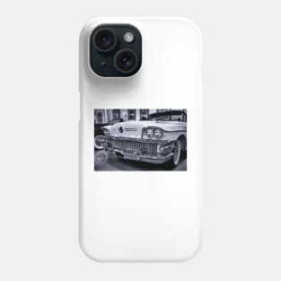 1958 Buick Roadmaster B/W Phone Case