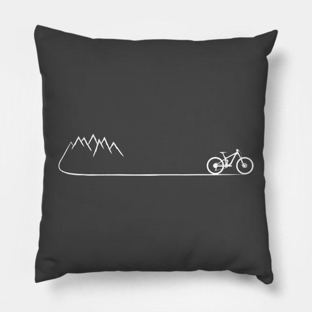 mountain bike cycling cyclist bicycle mountain biking gift Pillow by TheOutdoorPeople