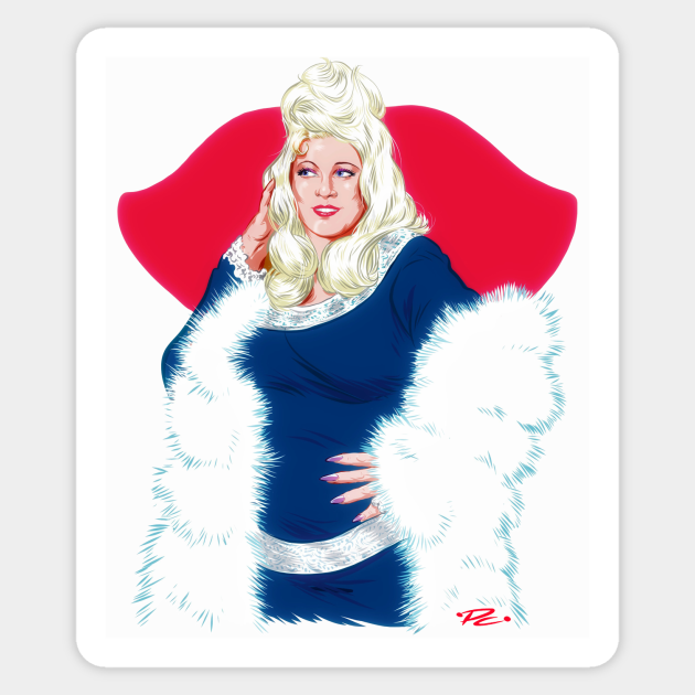 Mae West - An illustration by Paul Cemmick - Mae West - Sticker