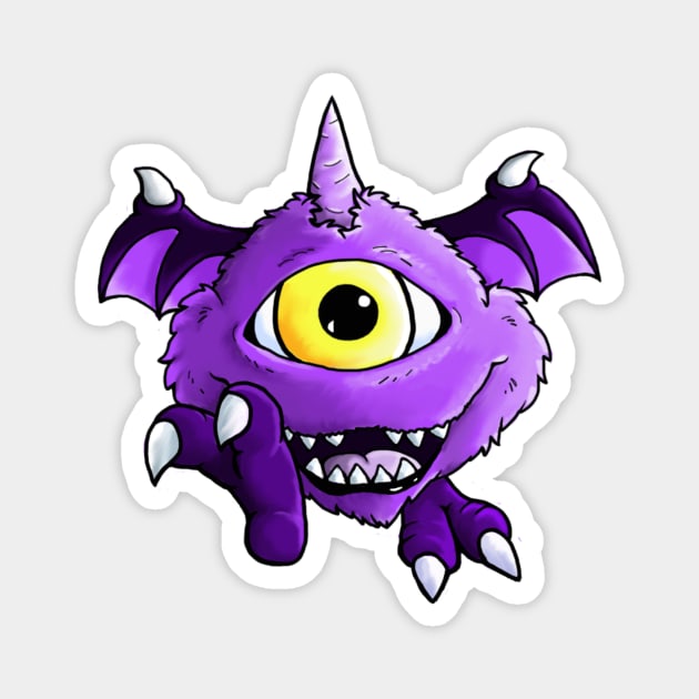 one eyed one horned flying purple people eater Magnet by ThePieLord