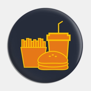 french fries, burger, drink Pin