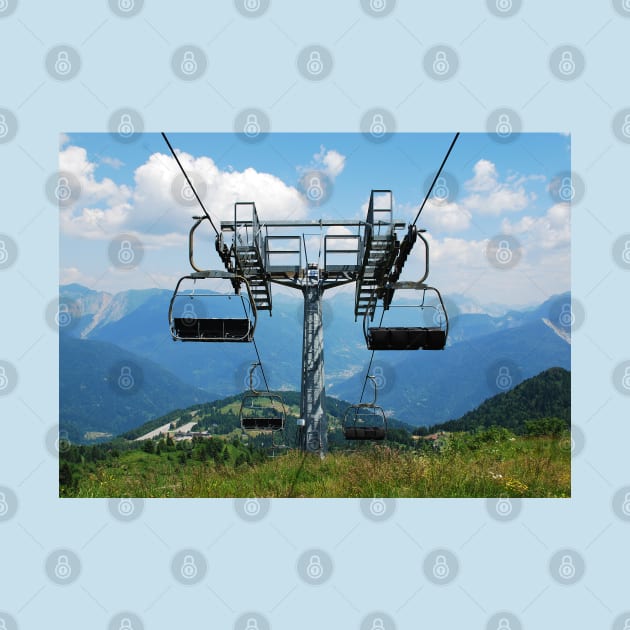 Ski Lift on Monte Zoncolan in Summer by jojobob