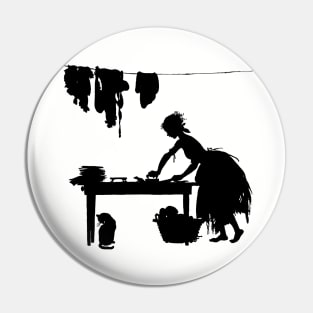 Arthur Rackham's Silouette Cinderella Laundry Pin