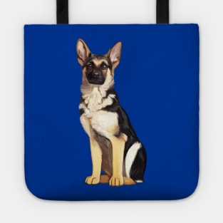 German Shepherd in Portrait Tote