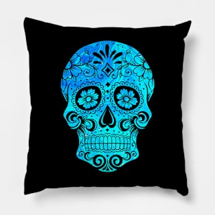 BLUE SKULL Tattoo Pillow