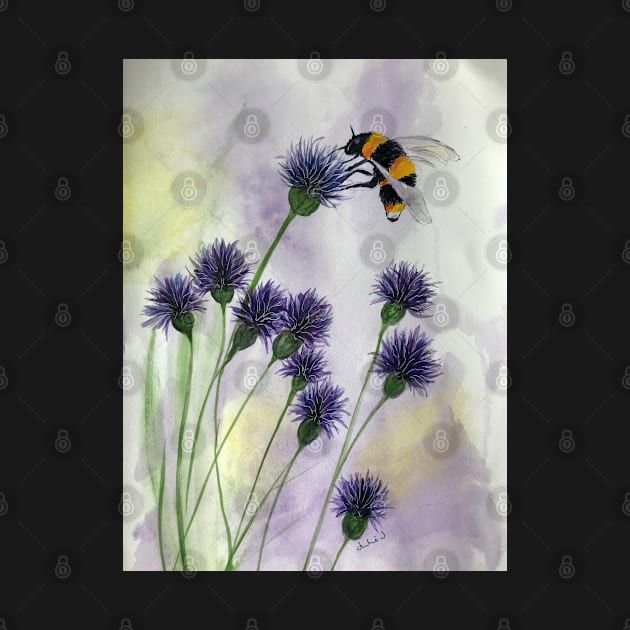 Thistles and the Bee by Juliejart