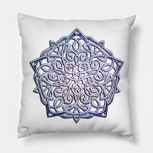 Silver Heart Celtic Pentacle Pentagram Pillow