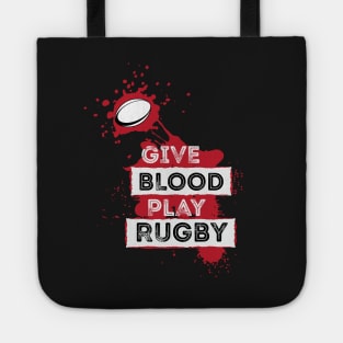 Give Blood Play Rugby Tote