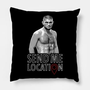 Send Me Location Khabib Nurmagomedov Pillow