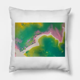 New bright green cell pour Pillow