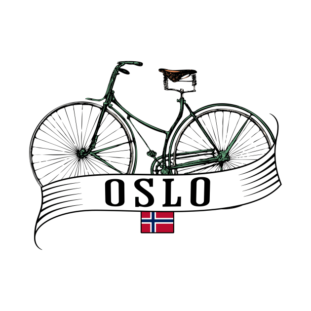 Oslo Norway Flag Bicycle by alvarsprints