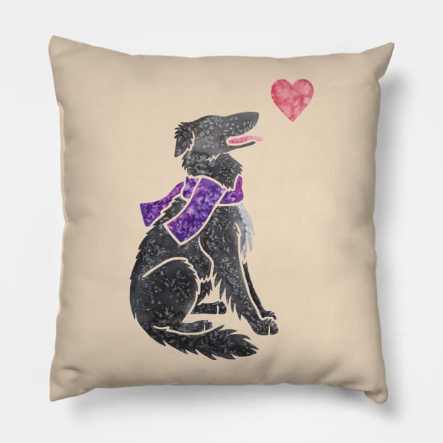 Borzoi watercolour Pillow by animalartbyjess