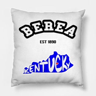 🌄 Berea Kentucky Strong, Bluegrass State Map, 1890, City Pride Pillow