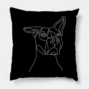 Rottweiler dog one line Pillow