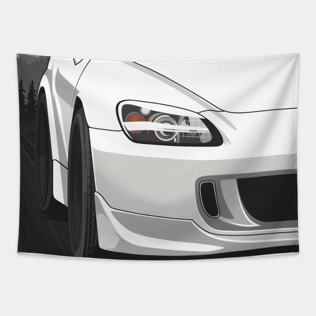 Honda S2000 AP2 Rolling - Championship White Tapestry by wearapex