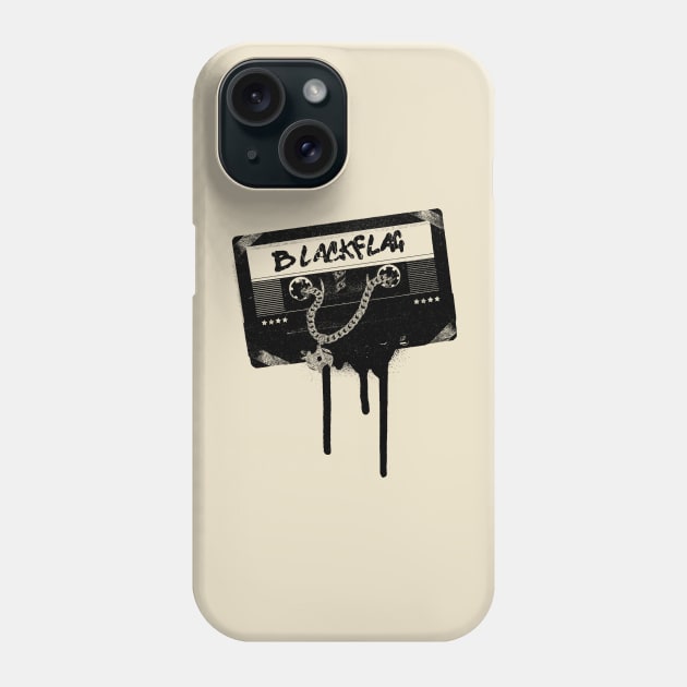 Black Flag- Black Cassette Music Phone Case by susugantung99