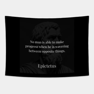 Epictetus's Clarity: Progress Stems from Unwavering Commitment Tapestry