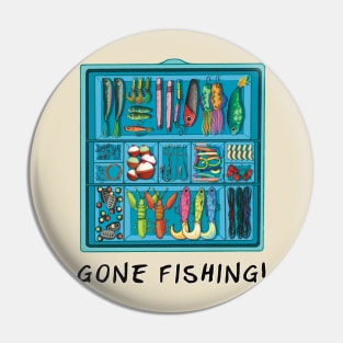 Tackle Box (Black Text) Pin