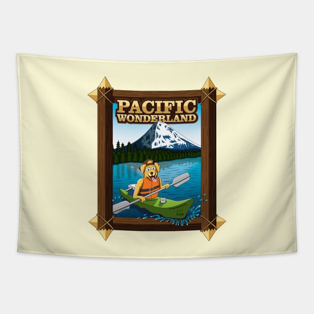 Pacific Wonderland Oregon Northwest Tapestry by BurchCreativeDesign