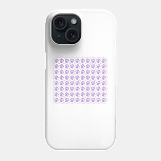 Lilac Paw Prints Phone Case