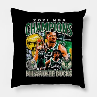 Milwaukee 2021 NBA Champions Pillow