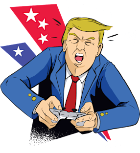 President Trump Gamer Magnet