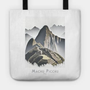 Machu Picchu Peru Minimalist Vintage Travel Poster Tote