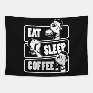 Eat Sleep Coffee Repeat - Coffee lover product Tapestry