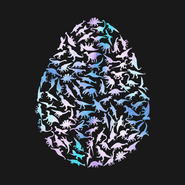 Colourful Dinosaur Egg by Wild Geometric