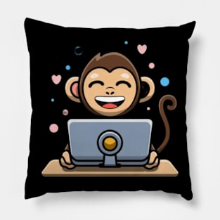 Happy Monkey Pillow