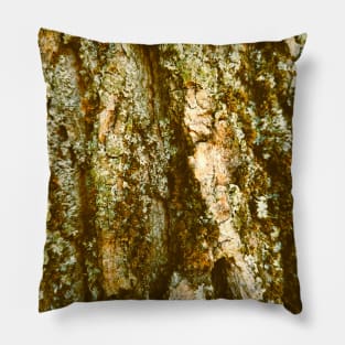 Macro Photo Of The Tree Trunk In A The Enchanted Forest Pillow