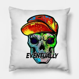 Skull at Eventually Pillow